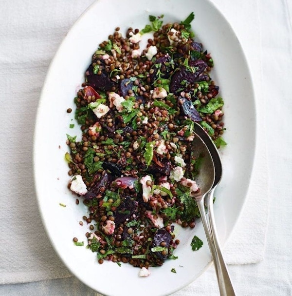 Easy Warm Lentil And Beetroot Salad