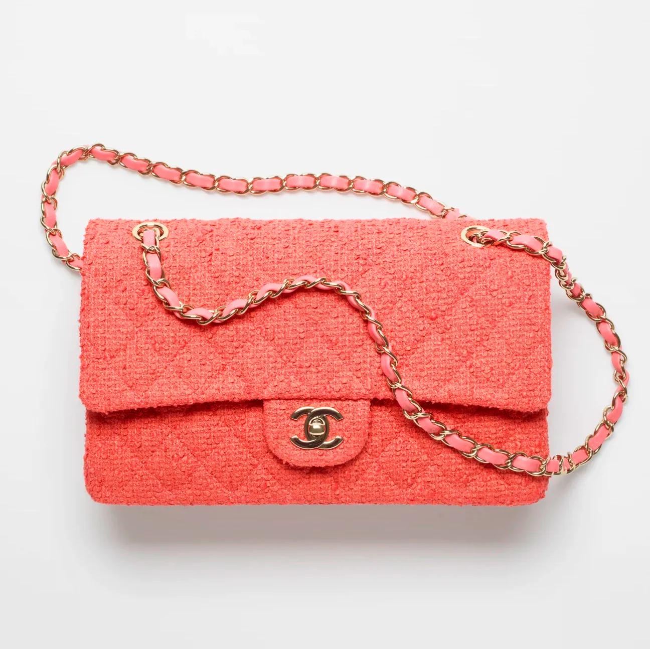 Chanel Tweed & Gold Metal Coral, £6240