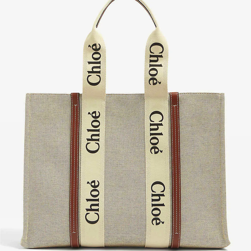 Chloe Woody Large Canvas And Leather Tote Bag, £790