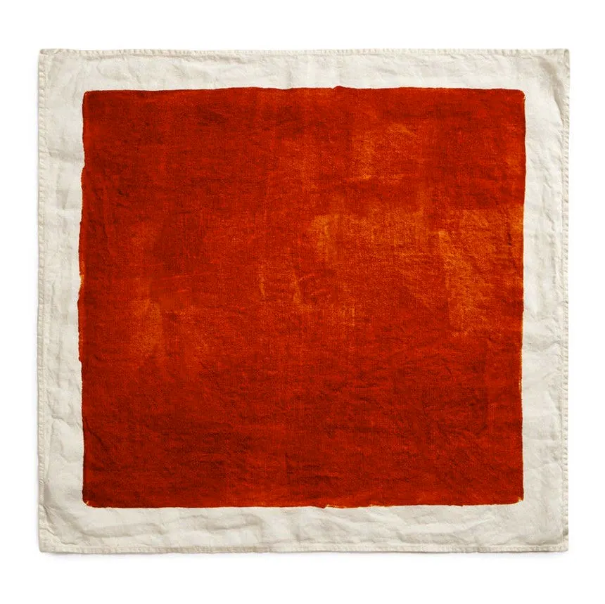 Summerill & Bishop Full Field Linen Napkin In Rust Red, £30