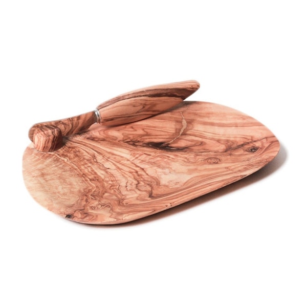 Berard Olive Wood Butter Dish And Knife, £45
