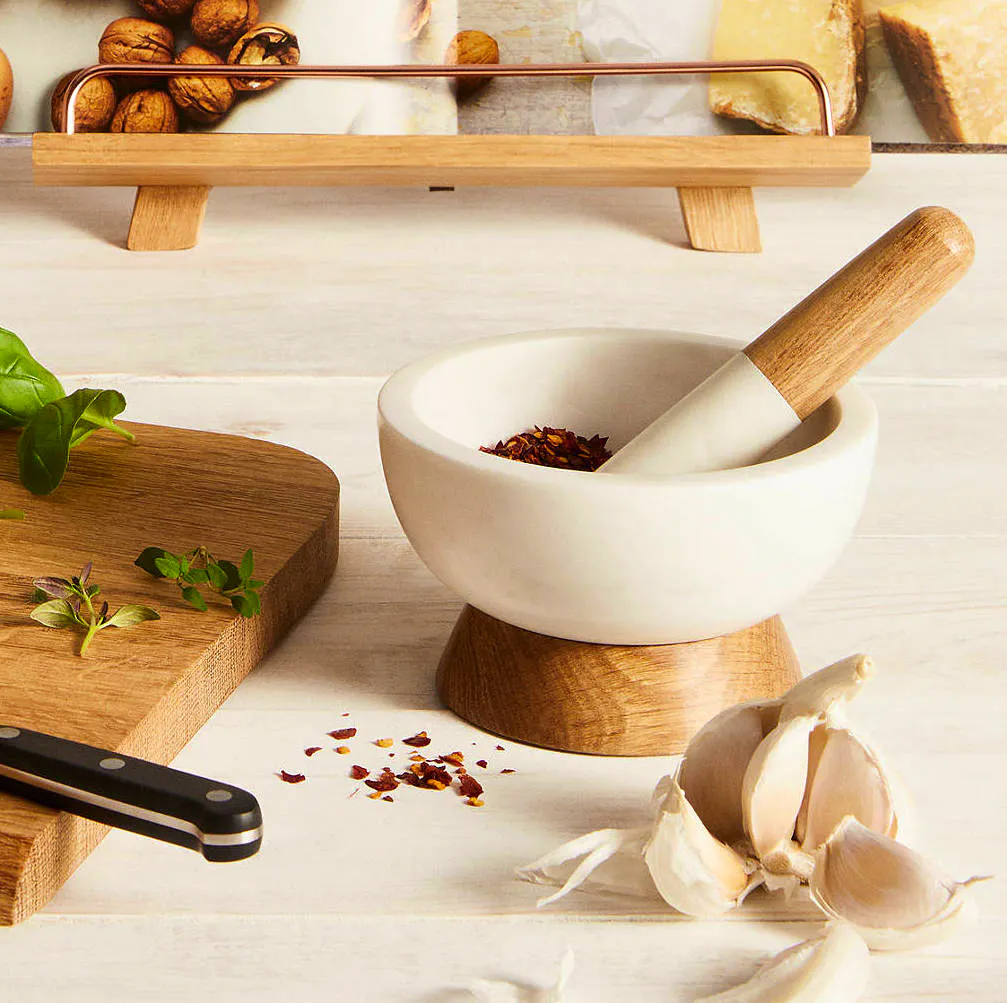 John Lewis Marble And Oak Wood Pestle & Mortar, £35