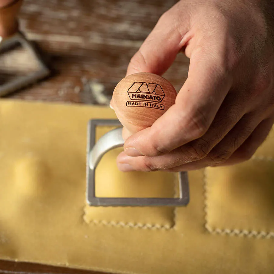 Marcato Wood Handle Square Ravioli Cutter Stamp, £9