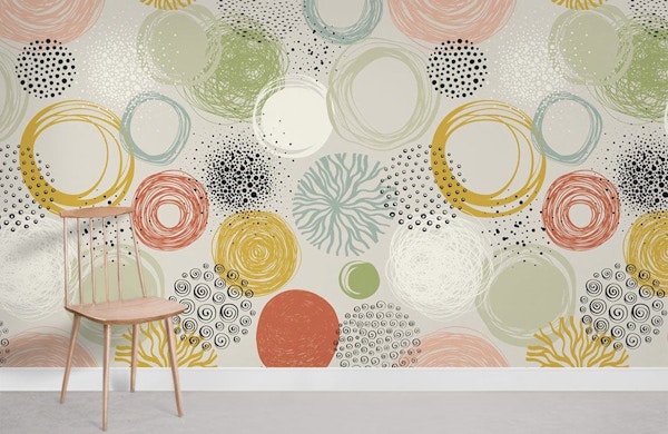 Ever Wallpaper Circles-abstract-wallpaper-mural-hall