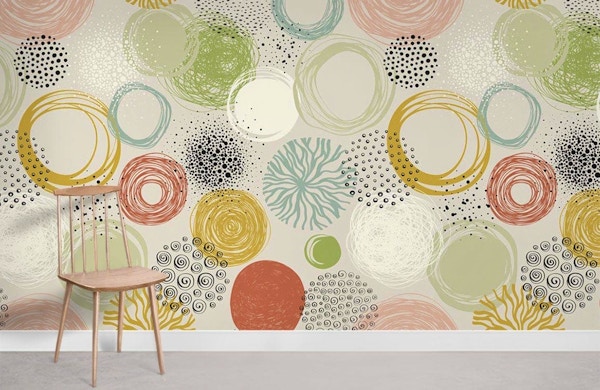 Ever Wallpaper Circles-abstract-wallpaper-mural-hall