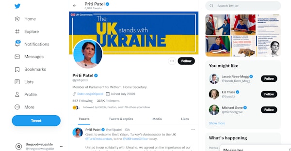 Ukraine Support Now Twitter Priti Patel