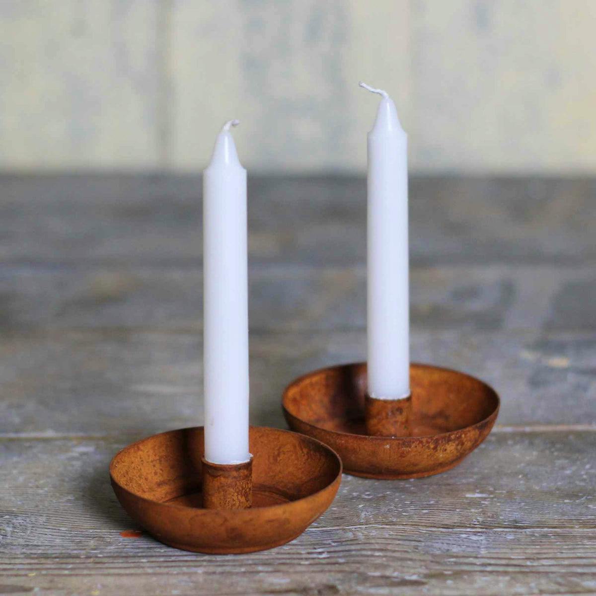 Closet & Botts Taper Candle Holder – Rust. £3.95
