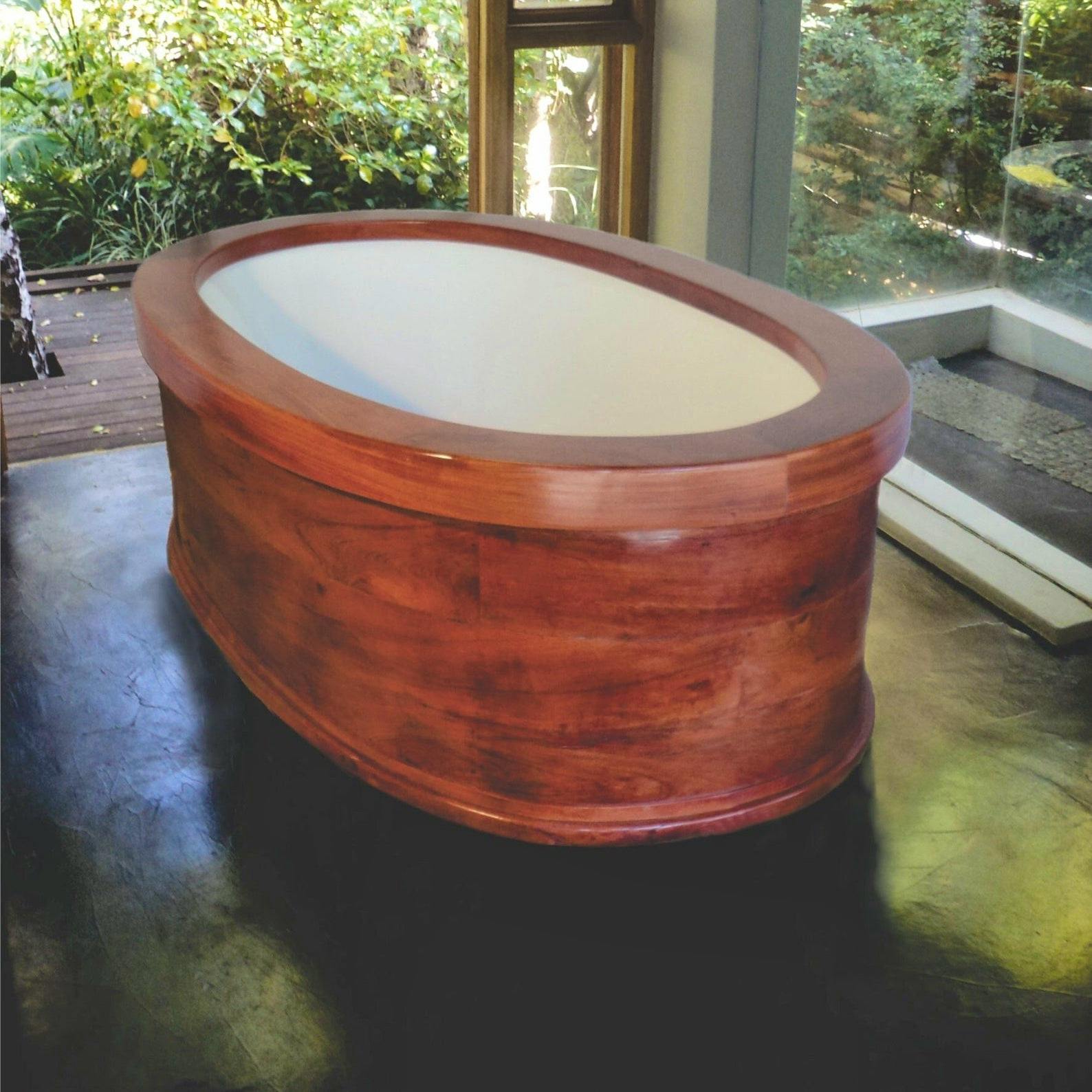 Etsy Wooden Bathtub Solid Wood Rosewood Soaking Bath, £7,055
