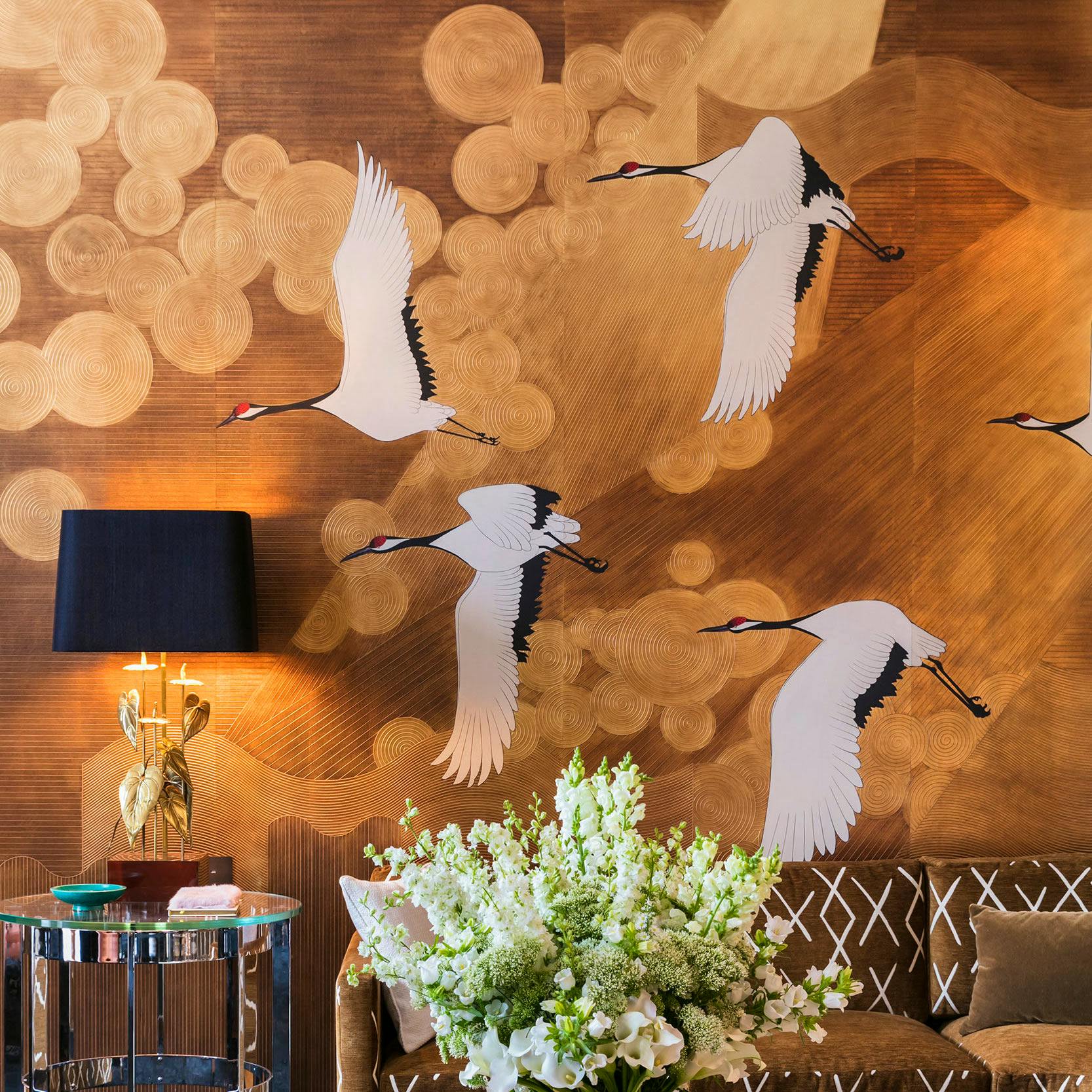 De Gournay Polished Copper On Deep Rich Gold Gilded Paper, POA
