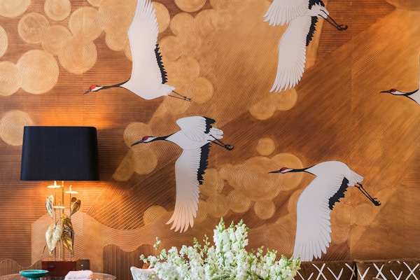De Gournay Polished Copper On Deep Rich Gold Gilded Paper, POA