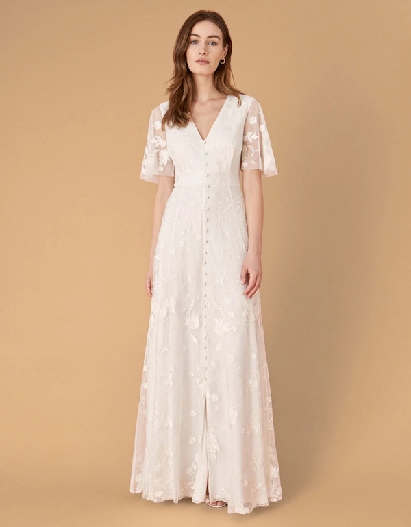 Tanja Floral Embroidered Bridal Dress Ivory, £499 Copy