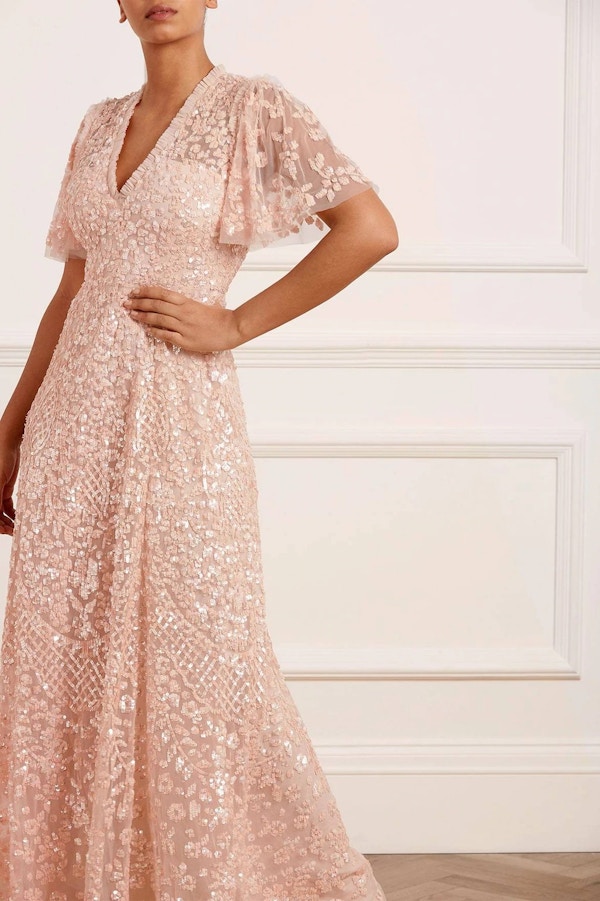 Amalie Sequin V-Neck Gown, £450 Copy