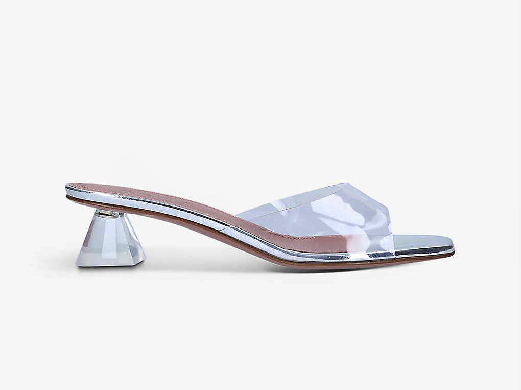 Amina Muaddi Lupita Glass Mules, £690