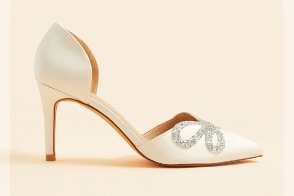 Monsoon Glitter Bow Pointed Shoes, £99