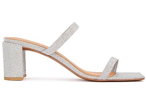 By Far Tanya 75 Glittered Leather Mules, £340
