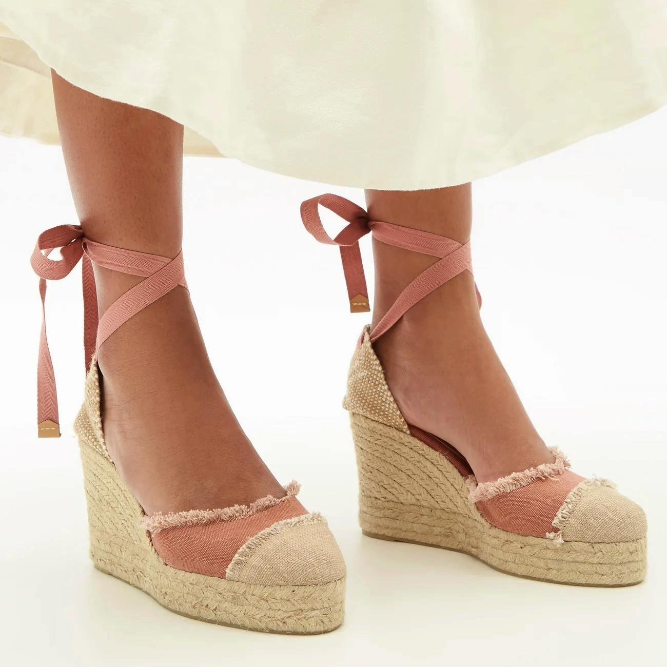 Castañer Catalina 80 Canvas & Jute Espadrille Wedges, £115