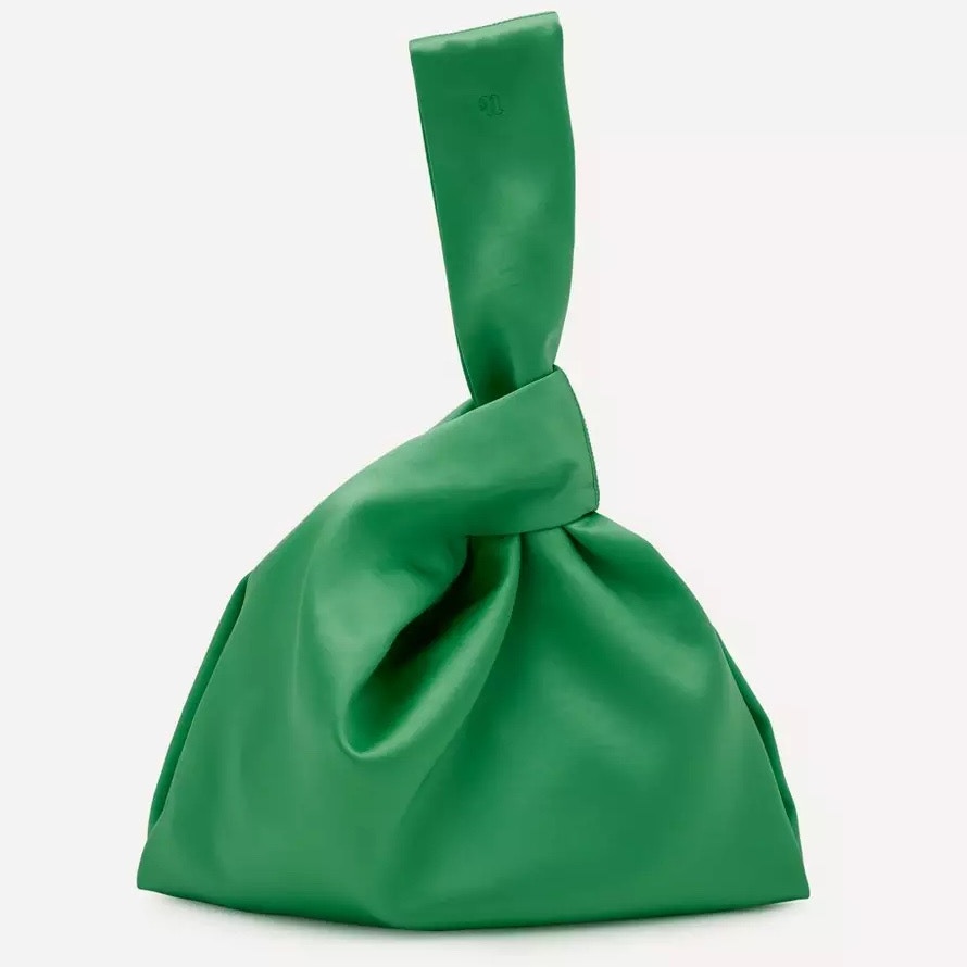 Nanushka Jen Glossy Satin Clutch Bag, £210