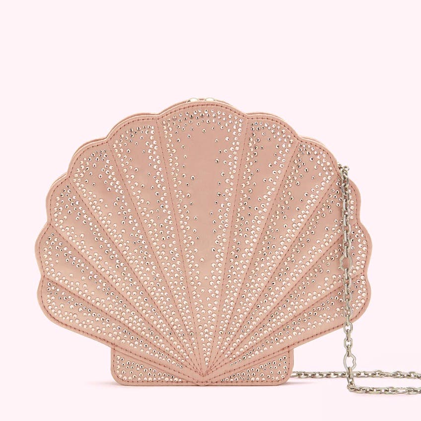 Lulu Guinness Powder Satin Shell Clutch With Swarovski® Crystals, £495