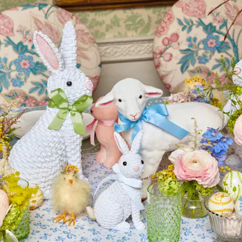 White Rattan Rabbit Family