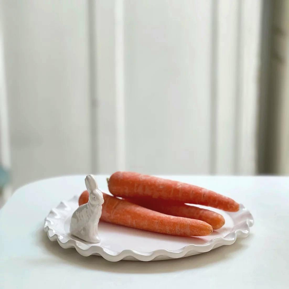 Rabbit Statue Round Platter £40