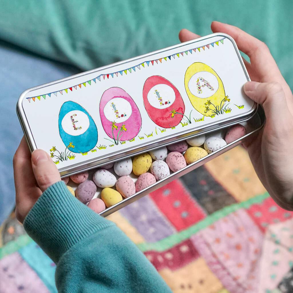 Personalised Chocolate Egg Tin £12.50