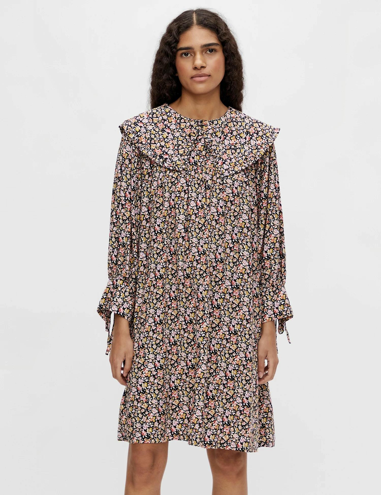 Floral Collared Knee Length Smock Dress £55