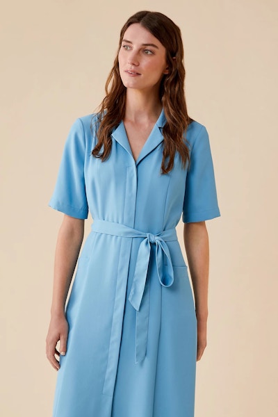 Tie Waist Short Sleeve Midi Shirt Dress £89