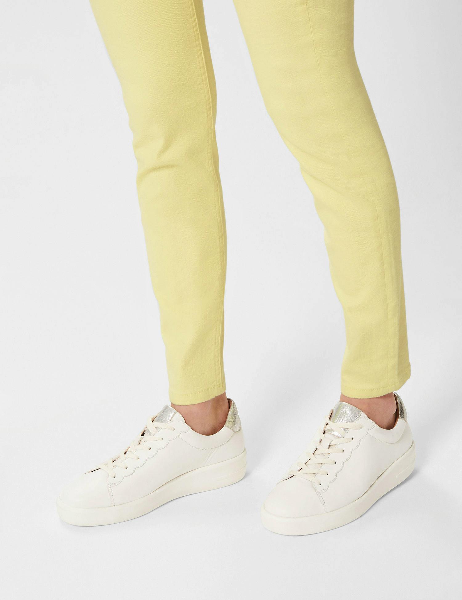 Leather Lace Up Metallic Chunky Trainers £99