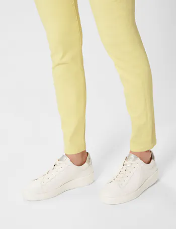 Leather Lace Up Metallic Chunky Trainers