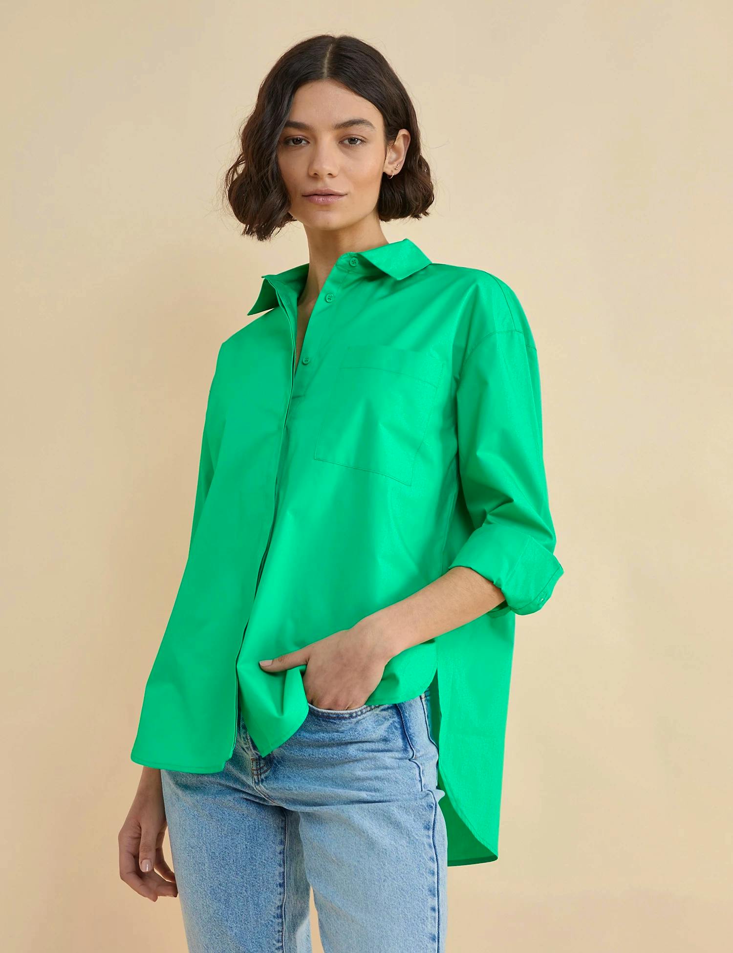 Pure Organic Cotton Striped Collared Blouse £75