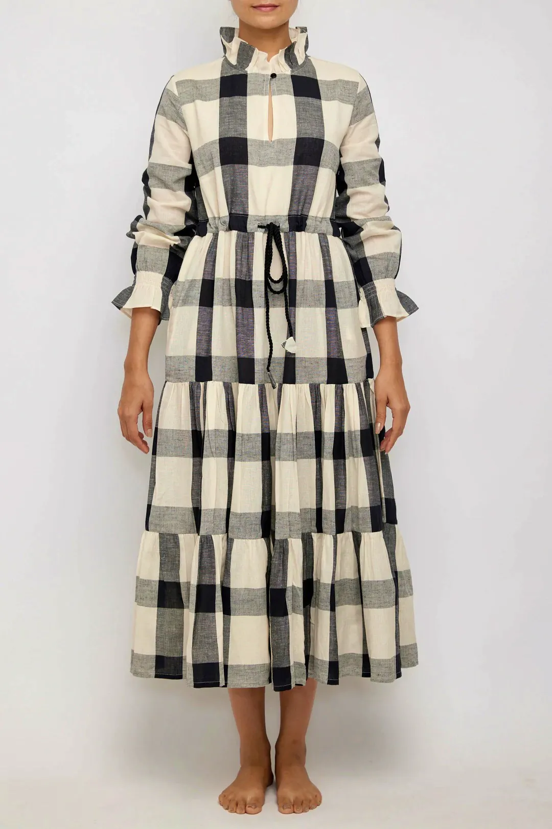 Day Dress Alma Dress In Black & White Check, £265