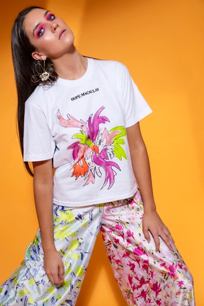 Hope Macaulay Surreal Floral Organic Cotton T-Shirt, NOW £35