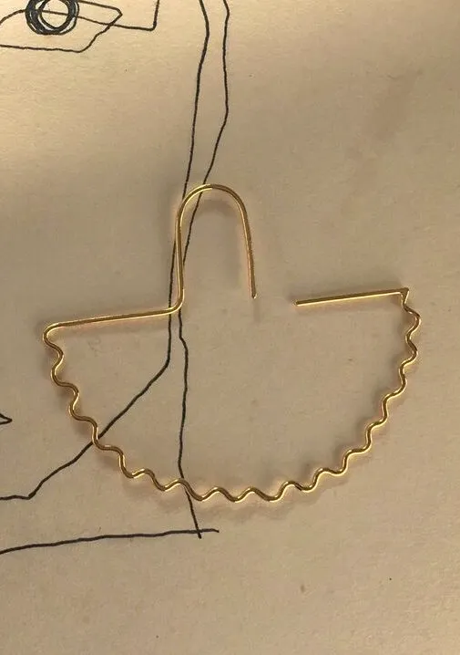 Rebecca Gladstone Jewellery Wave Arch Hoops, £75