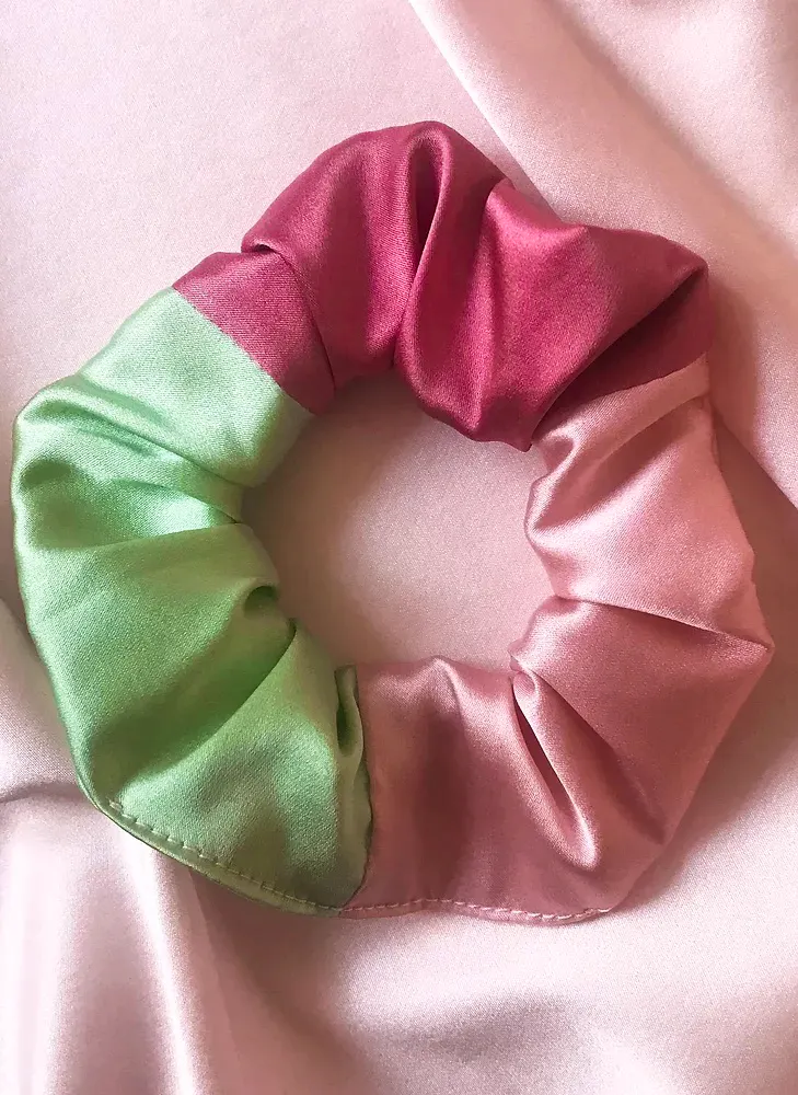 Mille Saisons Colour Block Silk Astrid Scrunchie, £14