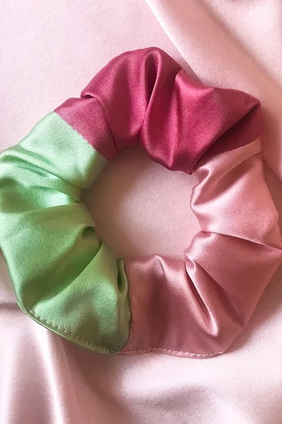 Mille Saisons Colour Block Silk Astrid Scrunchie, £14
