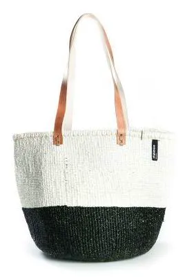 Cabbages & Roses Black And White Stripe Shopper Basket, £75