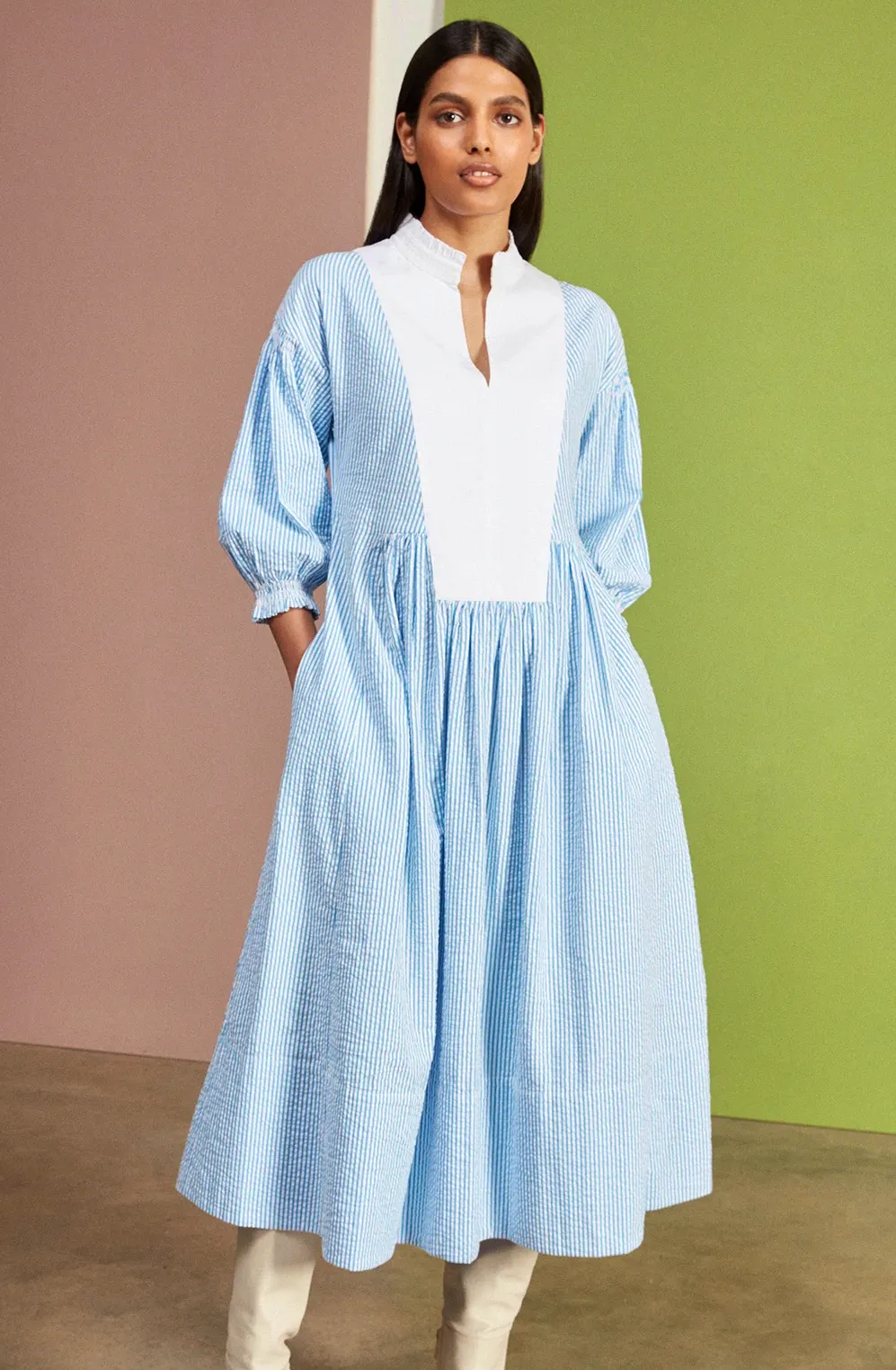 Seraphina The Midi Smocked Collar Dress, £295