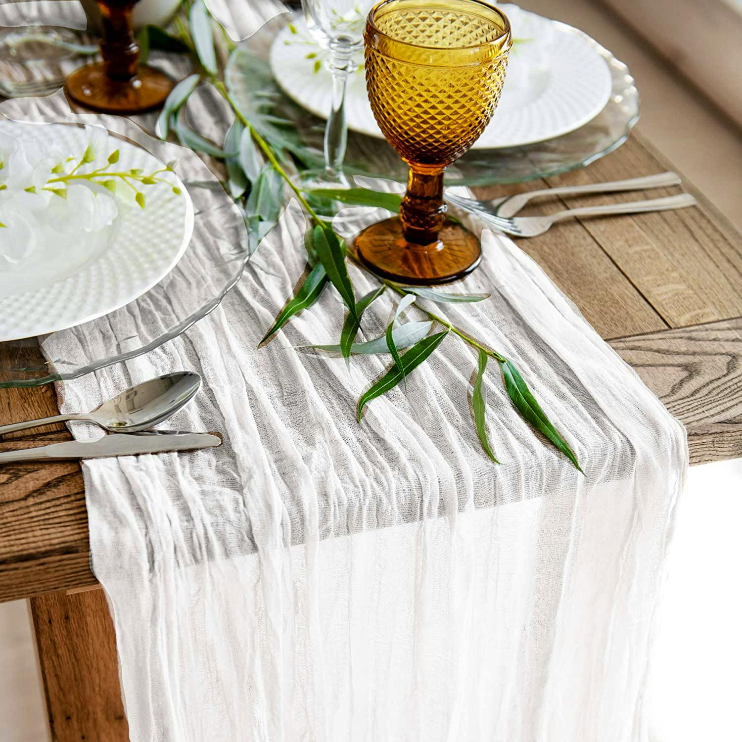 Amazon White Gauze Table Runner, £37.40