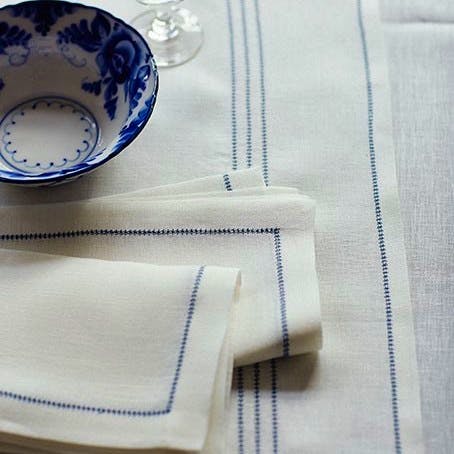 Volga Linen Coloured Hemstitch Napkin, £20
