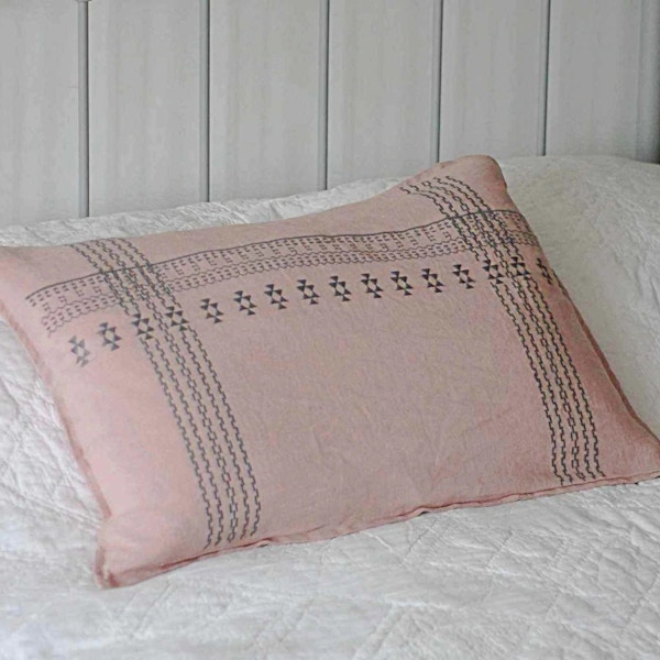 Closet & Botts Embroidered Linen Pillow, £74