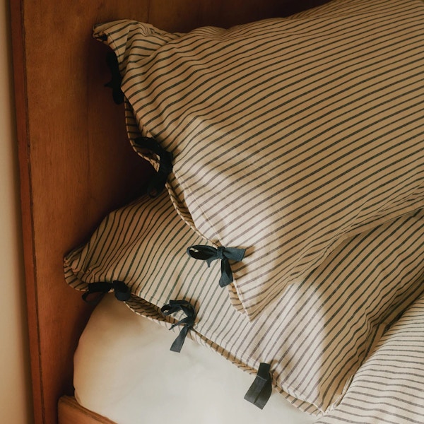 Toast Organic Cotton Pyjama Stripe Housewife Pillowcase, £21