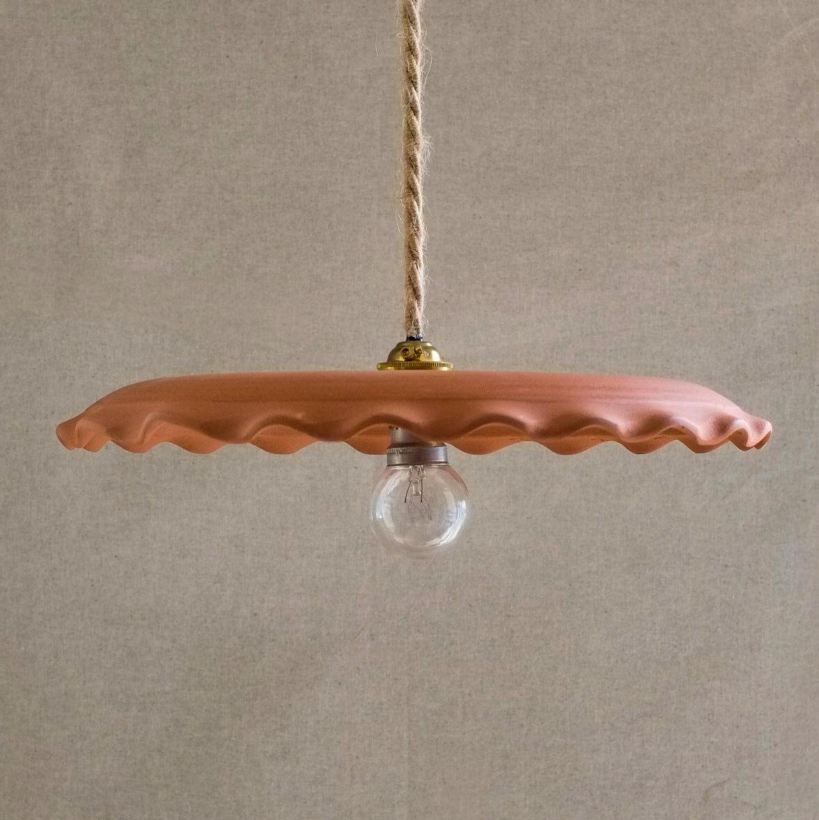 Straw London Wavy Edge Terracotta Lampshade, £75