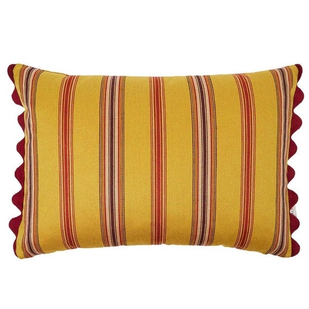 Wicklewood Canfield Stripe Gold Oblong Cushion, £115