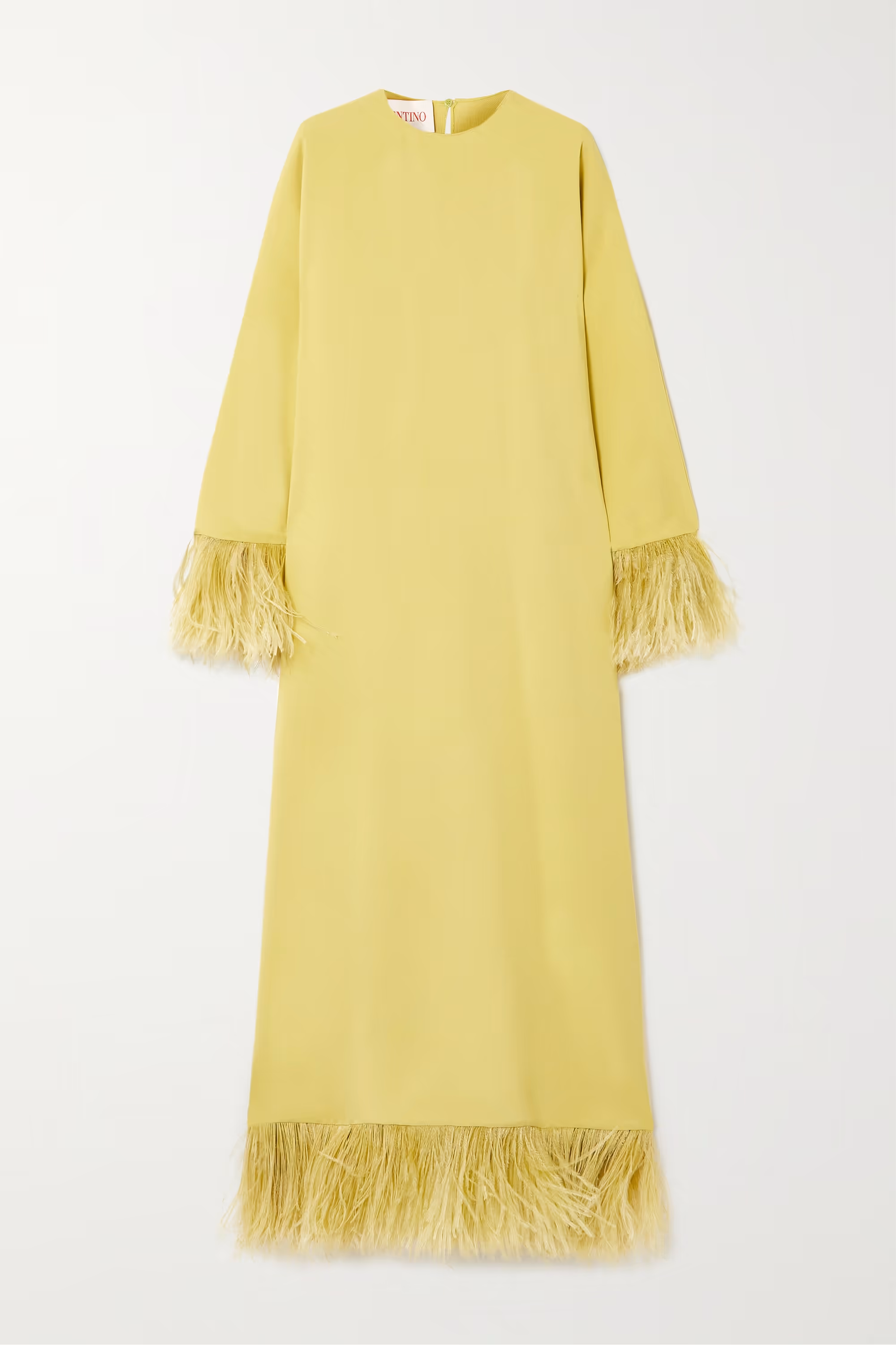 Valentino Feather-Trimmed Silk-Crepe Maxi Dress, £4,200