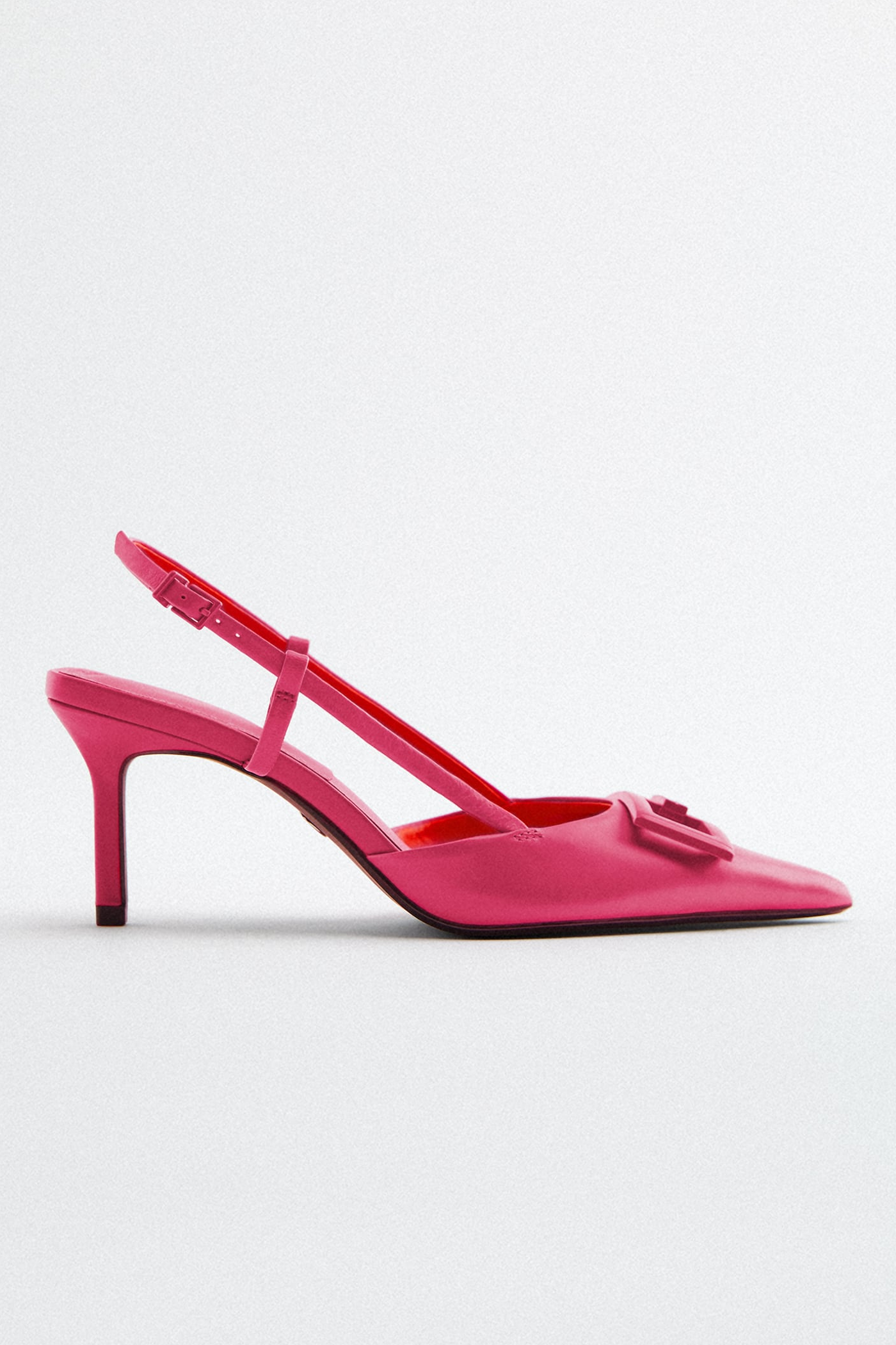Zara Leather Backless High Heel Shoes, £59.99