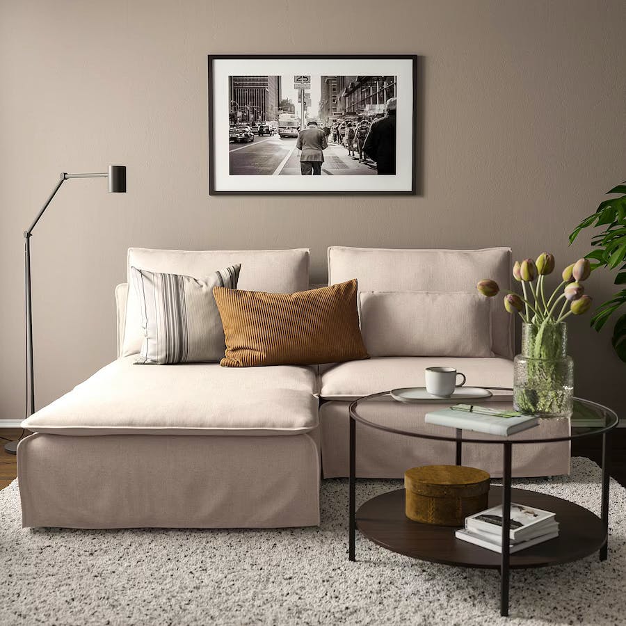 SÖDERHAMN 2-Seater Sofa with chaise Longue £600