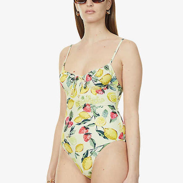 Seafolly Lemoncello Printed Stretch-Recycled Nylon Swimsuit, £115