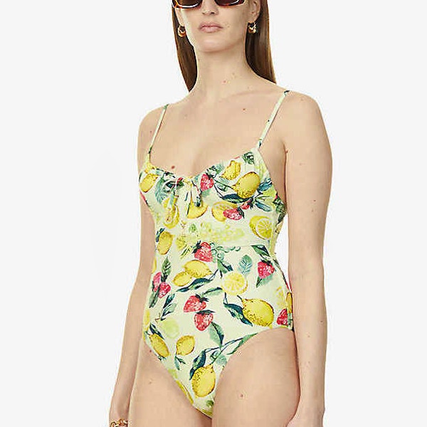 Seafolly Lemoncello Printed Stretch-Recycled Nylon Swimsuit, £115