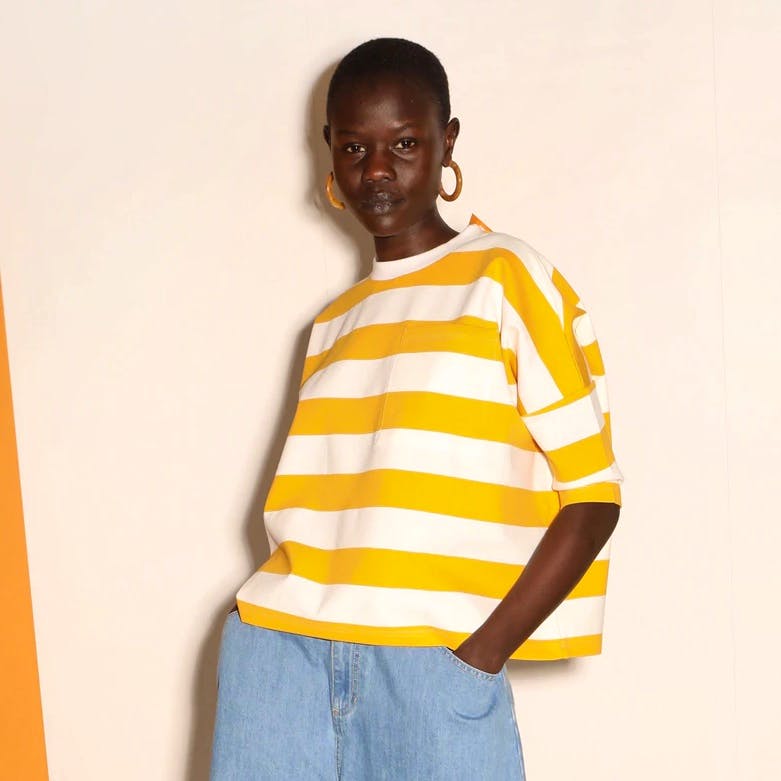 LF Markey Winston Tee Yellow Stripe, £65