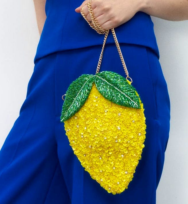 Zara Sequinned Lemon Shaped Crossbody Bag, £32.99